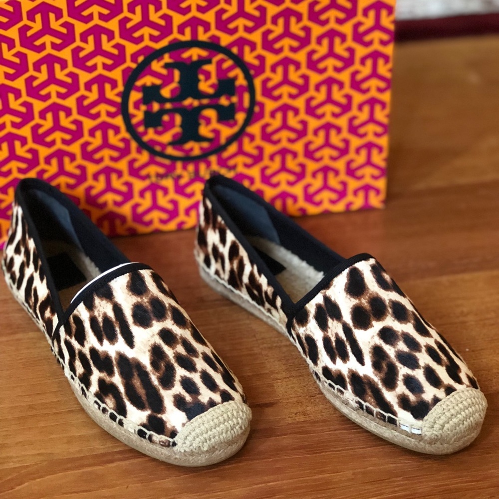 Authentic Tory Burch espadrille leopard haircalf - Picture 2 of 8